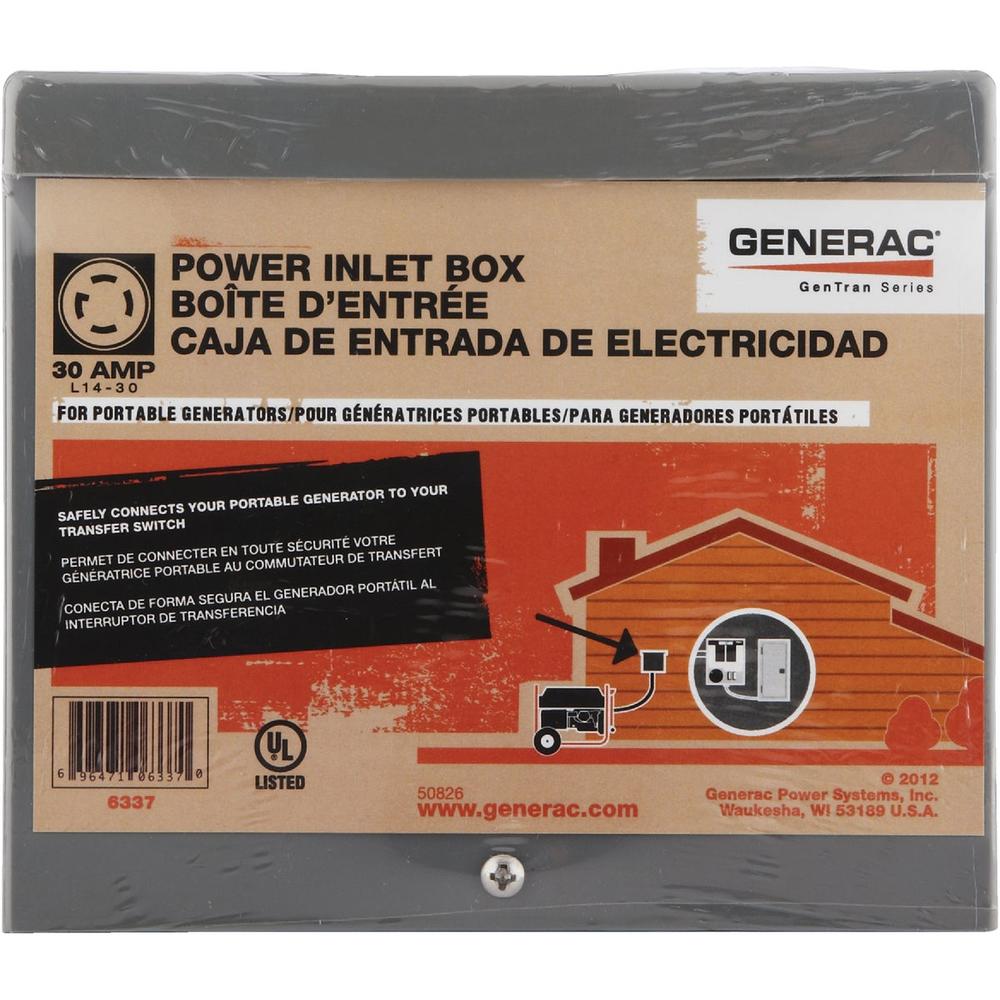 Generac 6337 Generac 30A Generator Power Inlet Box 6337