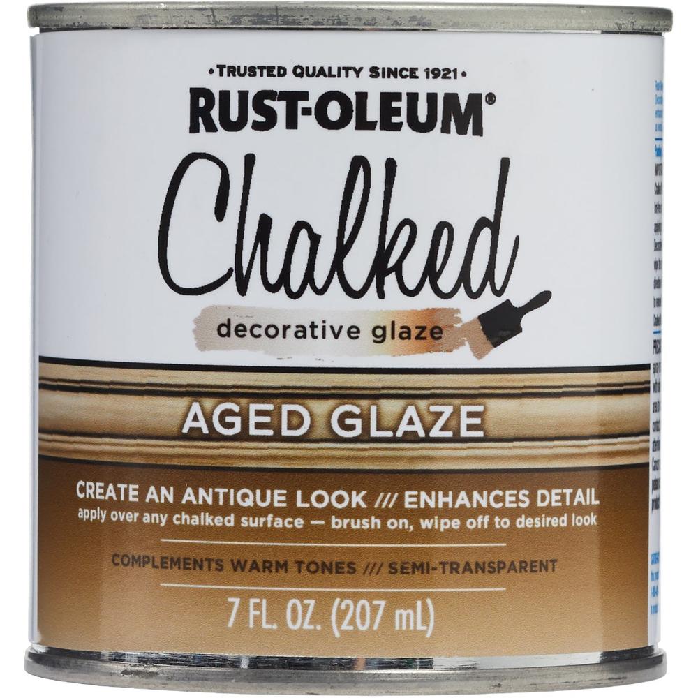 Chalked Rust-Oleum 349608 Rust-Oleum 7 Oz. Semi-Transparent Aged Decorative Glaze 349608
