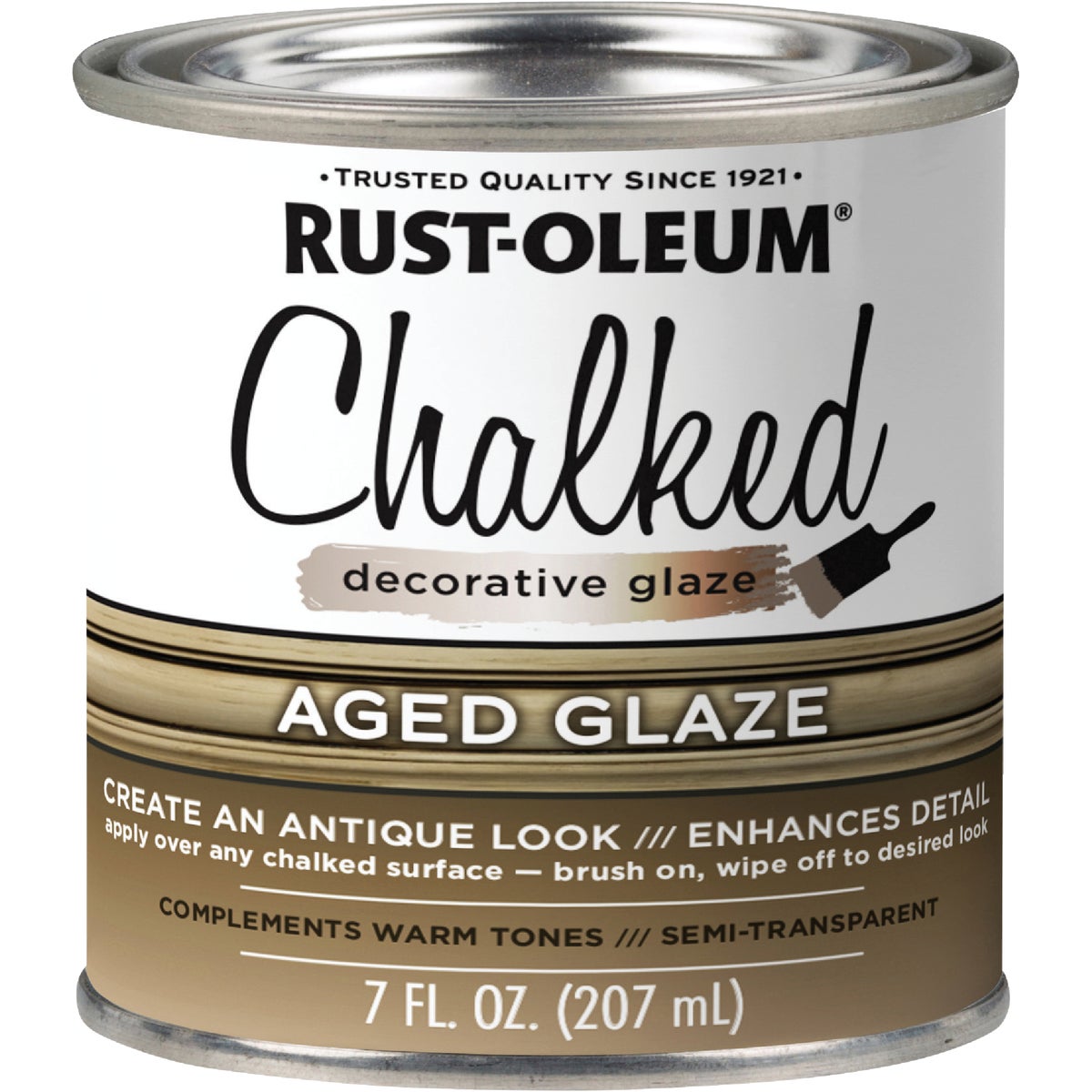 Chalked Rust-Oleum 349608 Rust-Oleum 7 Oz. Semi-Transparent Aged Decorative Glaze 349608