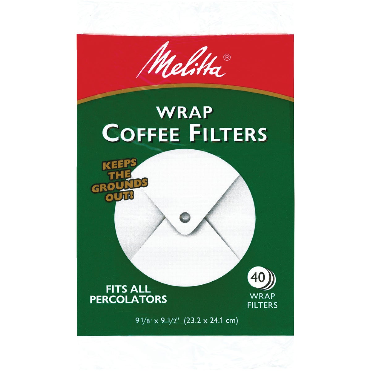 Melitta 627402 Melitta White Wrap Coffee Filter (40-Pack) 627402