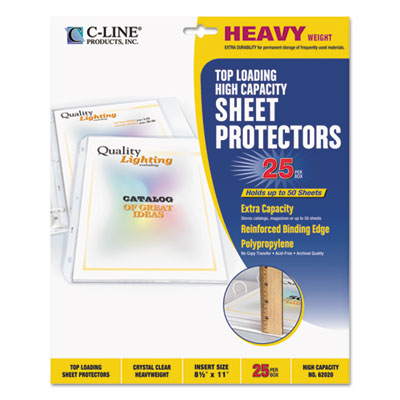 C-LINE PRODUCTS, INC 62020 C-Line® PROTECTOR,SHT11X8.5,25/BX 62020