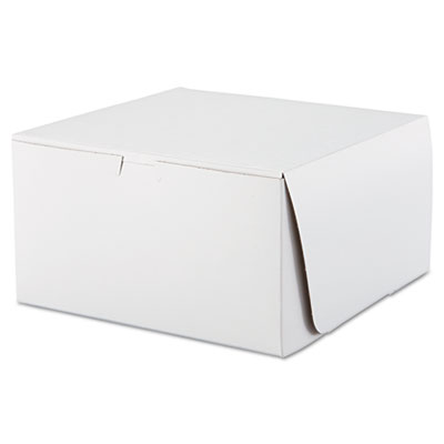 SCT White One-Piece Non-Window Bakery Boxes, 10 x 10 x 5.5, White, Paper, 100/Carton