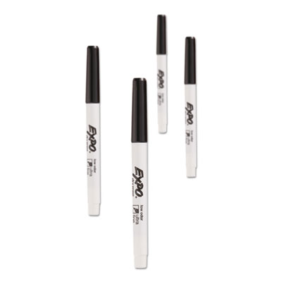 EXPO SANFORD 1871774 EXPO® Low-Odor Dry-Erase Marker, Extra-Fine Bullet Tip, Black, 4/Pack 1871774