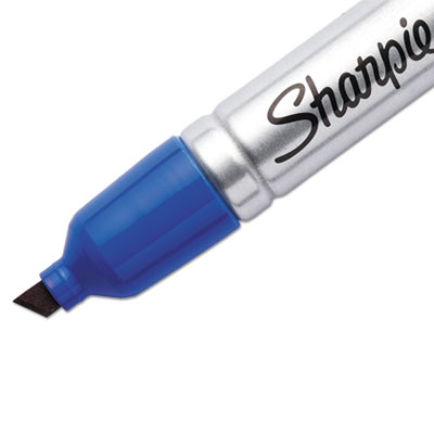 Sharpie SANFORD 15003 Sharpie® King Size Permanent Marker, Broad Chisel Tip, Blue, Dozen 15003