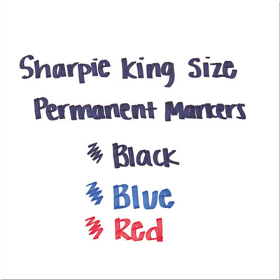 Sharpie SANFORD 15003 Sharpie® King Size Permanent Marker, Broad Chisel Tip, Blue, Dozen 15003