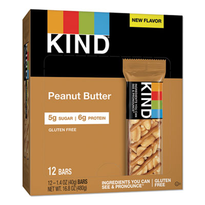 KIND LLC 27742 KIND Nuts And Spices Bar, Peanut Butter, 1.4 Oz, 12/pack 27742