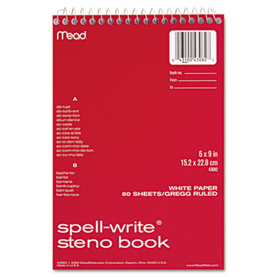 MEAD PRODUCTS 43082 Mead® BOOK,STENO,SPELL WRTE,AST 43082