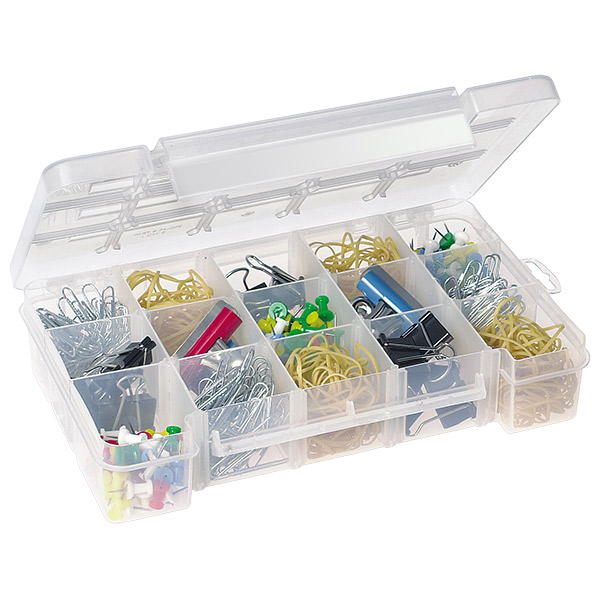 Akro-Mils 05705 Akro-Mils® Plastic Storage Case, 15 Compartments, 8 5/8"L x 1 5/8"H x 5 1/8"W, 1/Each