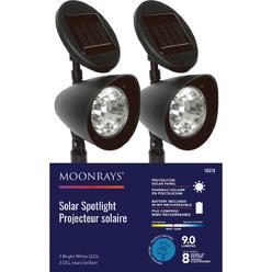 Moonrays 16313 Moonrays Black Plastic Solar Spotlight 16313 Pack of 6