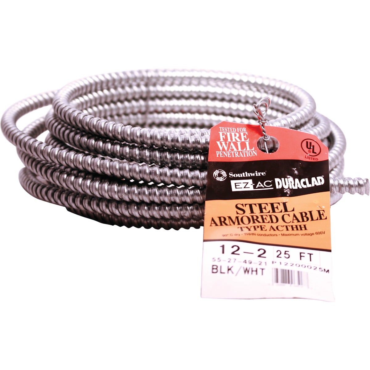Southwire 55274921 Southwire 25 Ft. 12/2 AC Armored Cable Electrical Wire 55274921