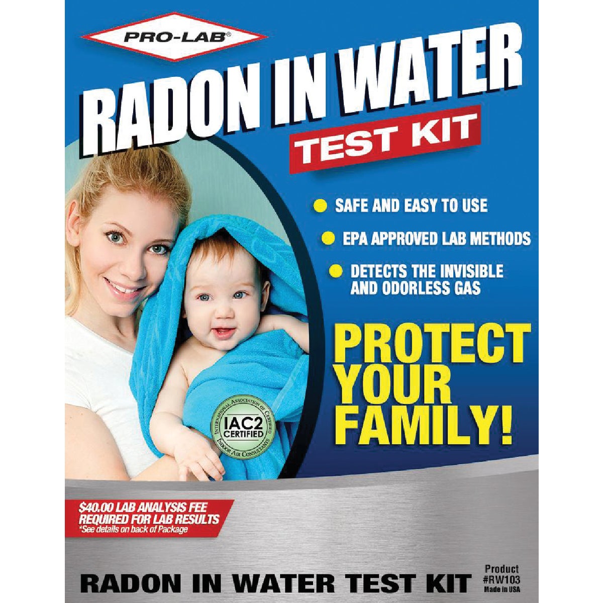 Pro Lab RW103 Pro Lab Drinking Water Radon Test Kit RW103