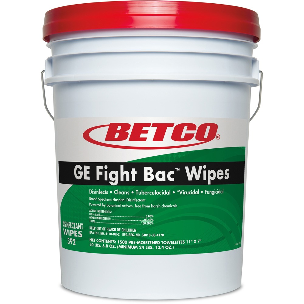 GE Fight Bac Betco 3920500 Betco GE Fight Bac Disinfectant Wipe 3920500