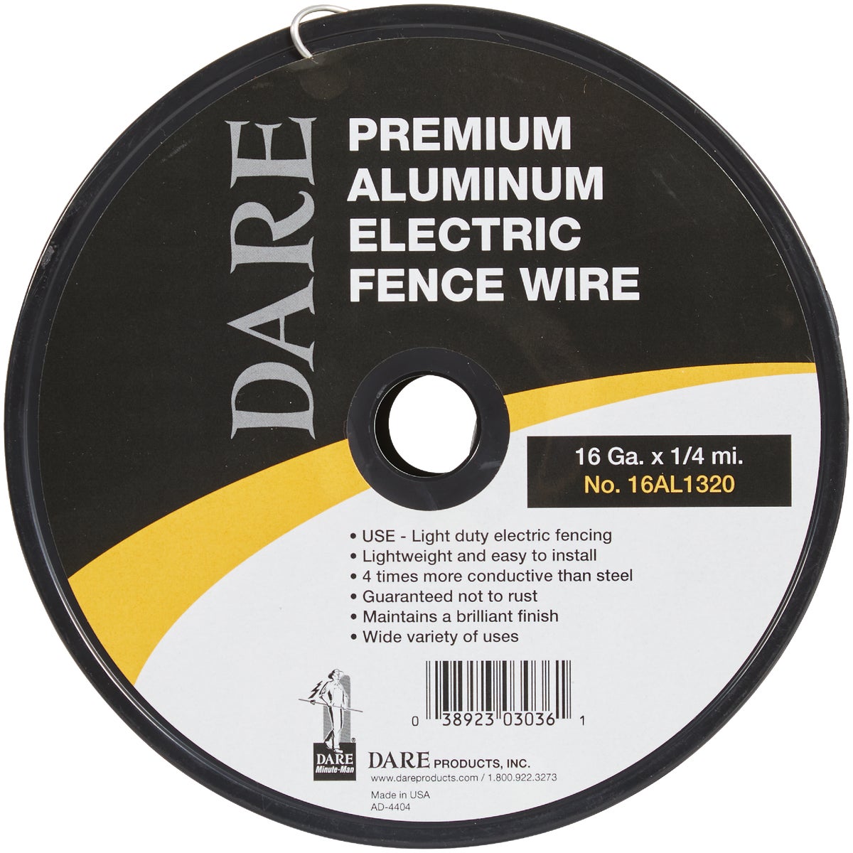 Dare 16AL1320 Dare 1/4-Mile x 16 Ga. Aluminum Electric Fence Wire 16AL1320