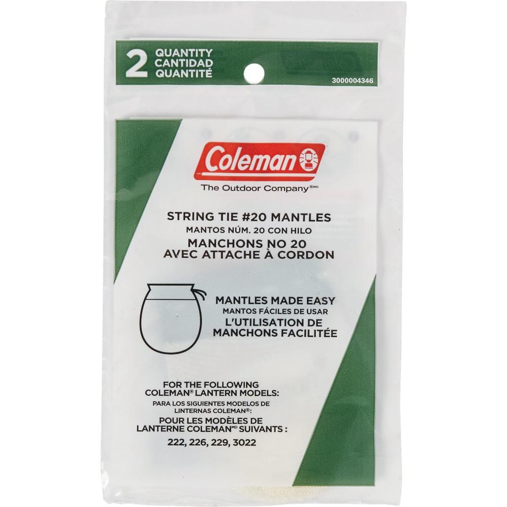 Coleman 3000004346 Coleman #20 Standard Tie Lantern Mantle (2-Pack) 3000004346