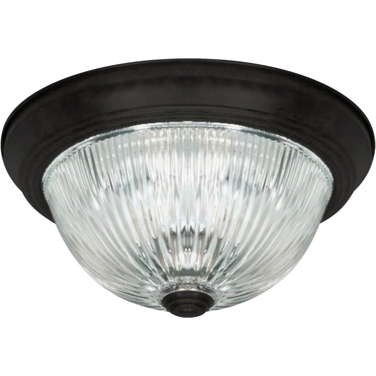 Home Impressions IFM211MBK-CR Home Impressions 11 In. Matte Black Flush Mount, Clear Glass IFM211MBK-CR