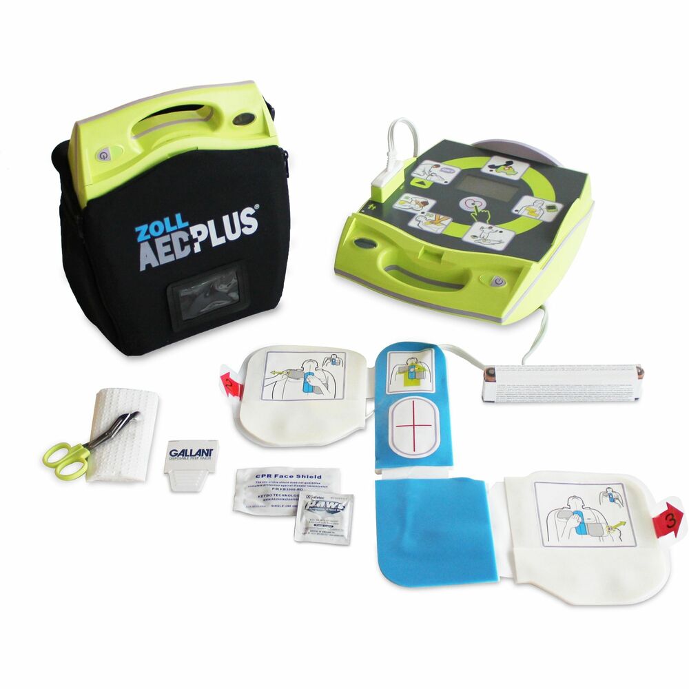 AED Plus ZOLL 800000400001 ZOLL Medical AED Plus Defibrillator - Automatic - Lime