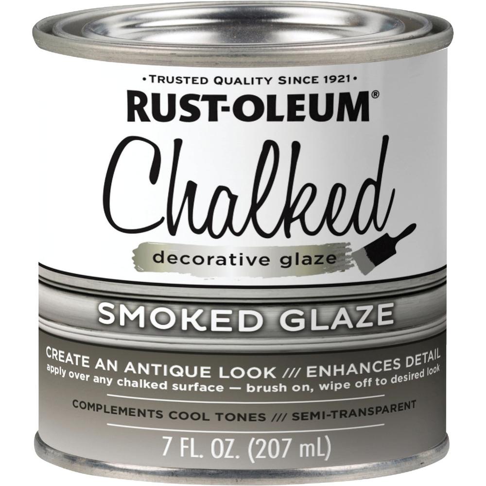 Chalked Rust-Oleum 349609 Rust-Oleum 7 Oz. Semi-Transparent Smoked Decorative Glaze 349609
