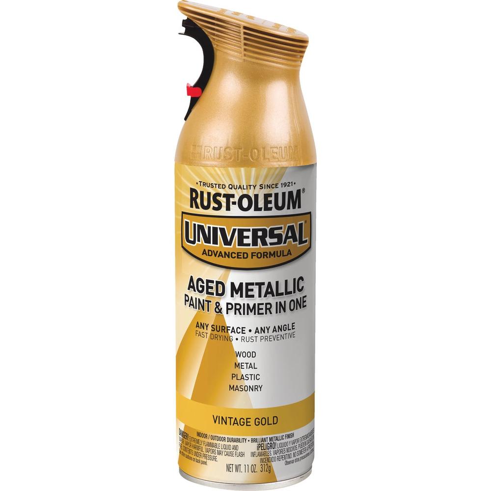 Universal Studios Rust-Oleum 342918 Rust-Oleum Universal 12 Oz. Metallic Vintage Gold Paint 342918
