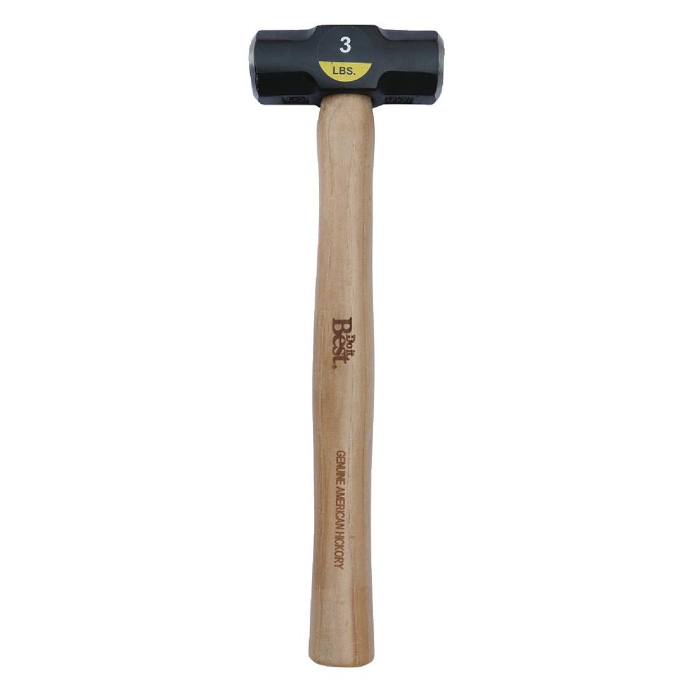 SIM Supply, Inc. 30914 Do it Best 3 Lb. Steel Double Face Drilling Hammer with Hickory Handle 30914