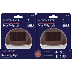 Moonrays 24743 Moonrays 4.45 In. Dia. Bronze LED Solar Wedge Light 24743 Pack of 12