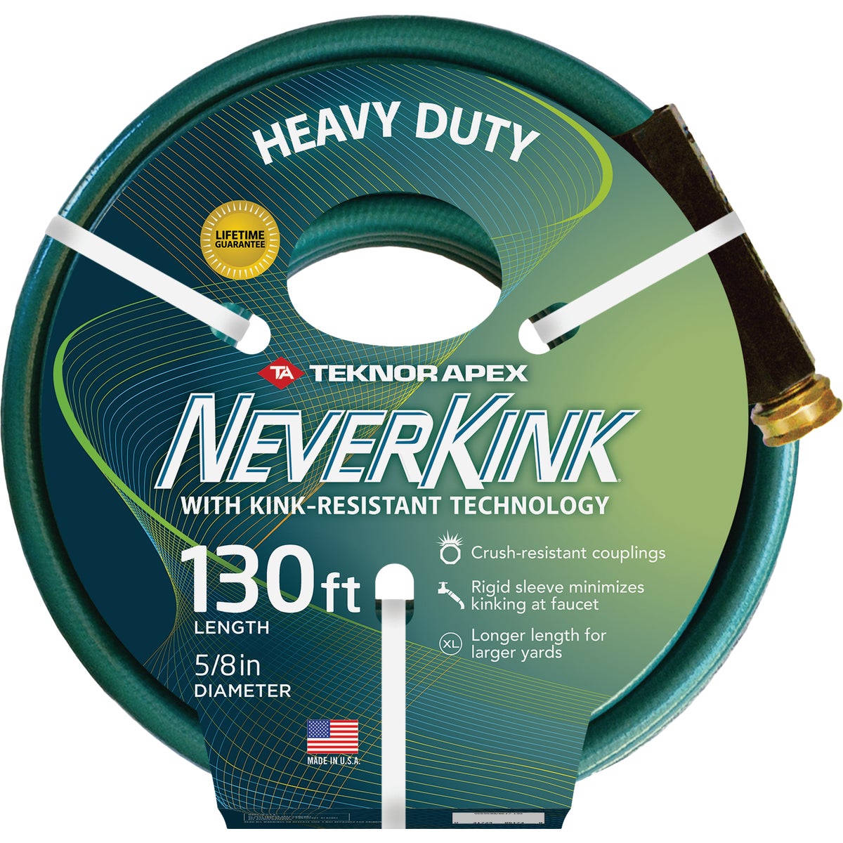 Neverkink Teknor Apex 8617-130 Teknor Apex Neverkink 5/8 In. Dia. x 130 Ft. L. Heavy-Duty Garden Hose 8617-130