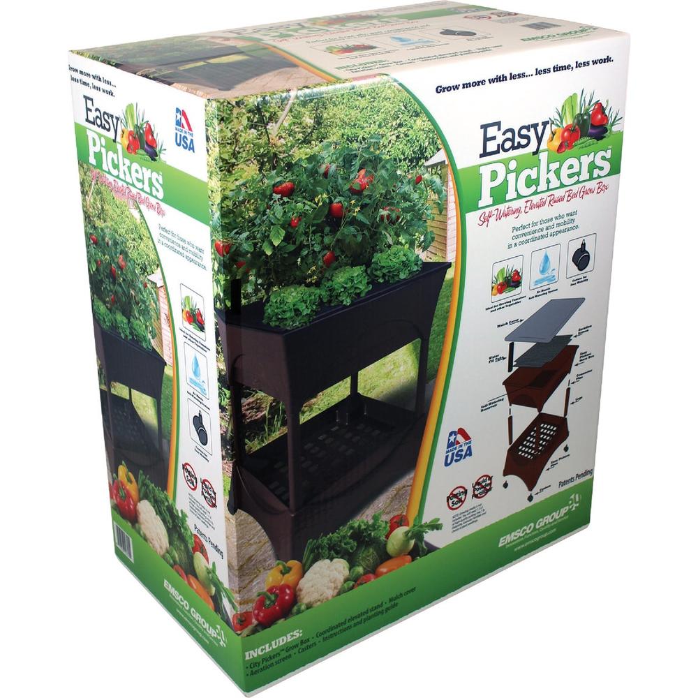 Easy Pickers 2336 Easy Pickers 24 In. W. x 30 In. H. x 20 In. L. Earth Brown Polyethylene Elevated Garden Kit & Stand 2336