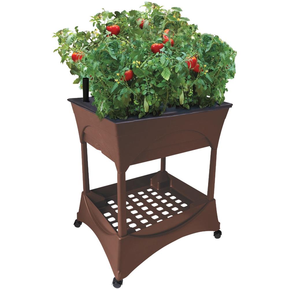Easy Pickers 2336 Easy Pickers 24 In. W. x 30 In. H. x 20 In. L. Earth Brown Polyethylene Elevated Garden Kit & Stand 2336