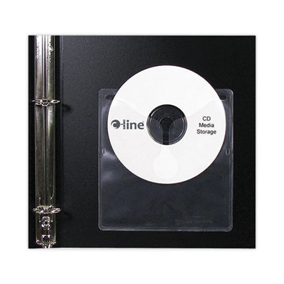 C-LINE PRODUCTS, INC 70568 C-Line® Self-Adhesive CD Holder, 1 Disc Capacity, Clear, 10/Pack 70568