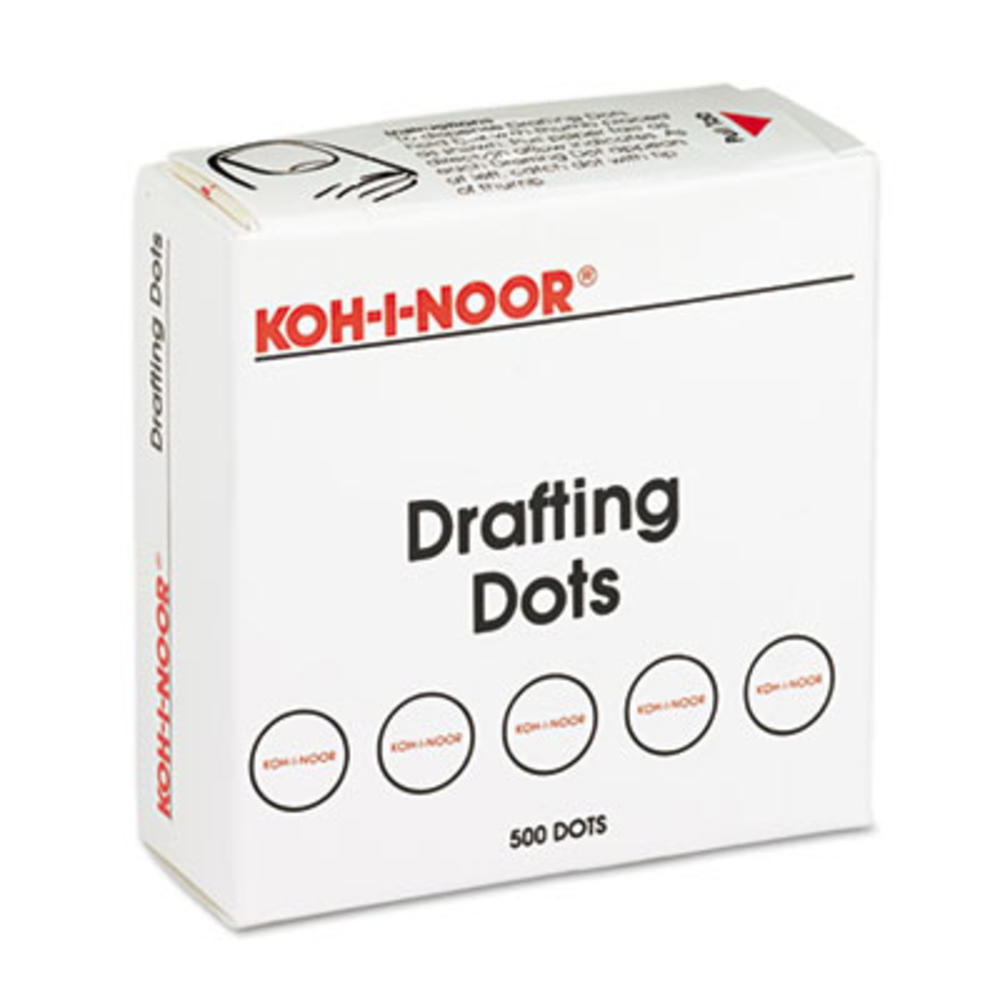 Koh-I-Noor CHARTPAK/PICKETT 25900J01 Koh-I-Noor Adhesive Drafting Dots, 0.88" Dia, Dries Clear, 500/box 25900J01
