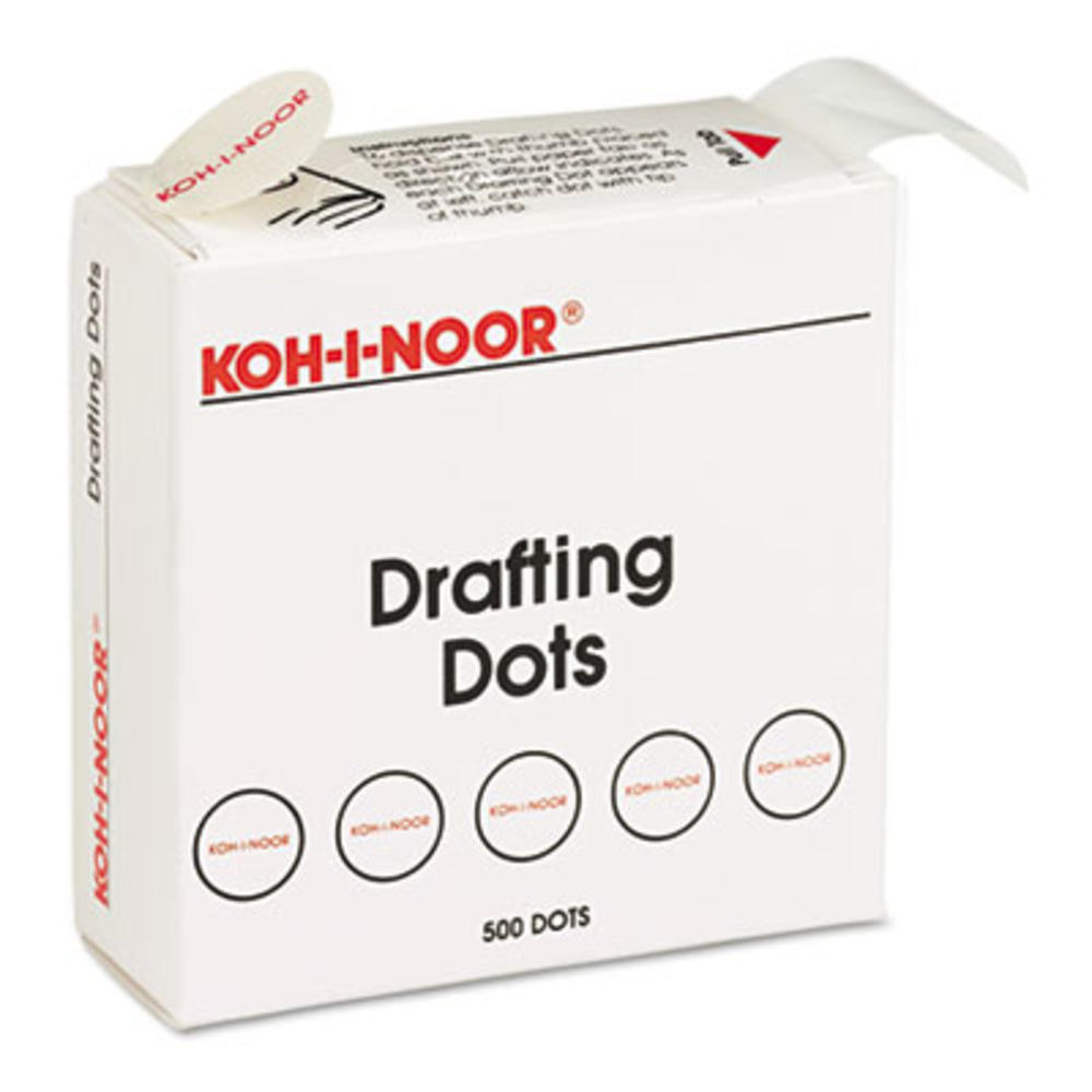 Koh-I-Noor CHARTPAK/PICKETT 25900J01 Koh-I-Noor Adhesive Drafting Dots, 0.88" Dia, Dries Clear, 500/box 25900J01