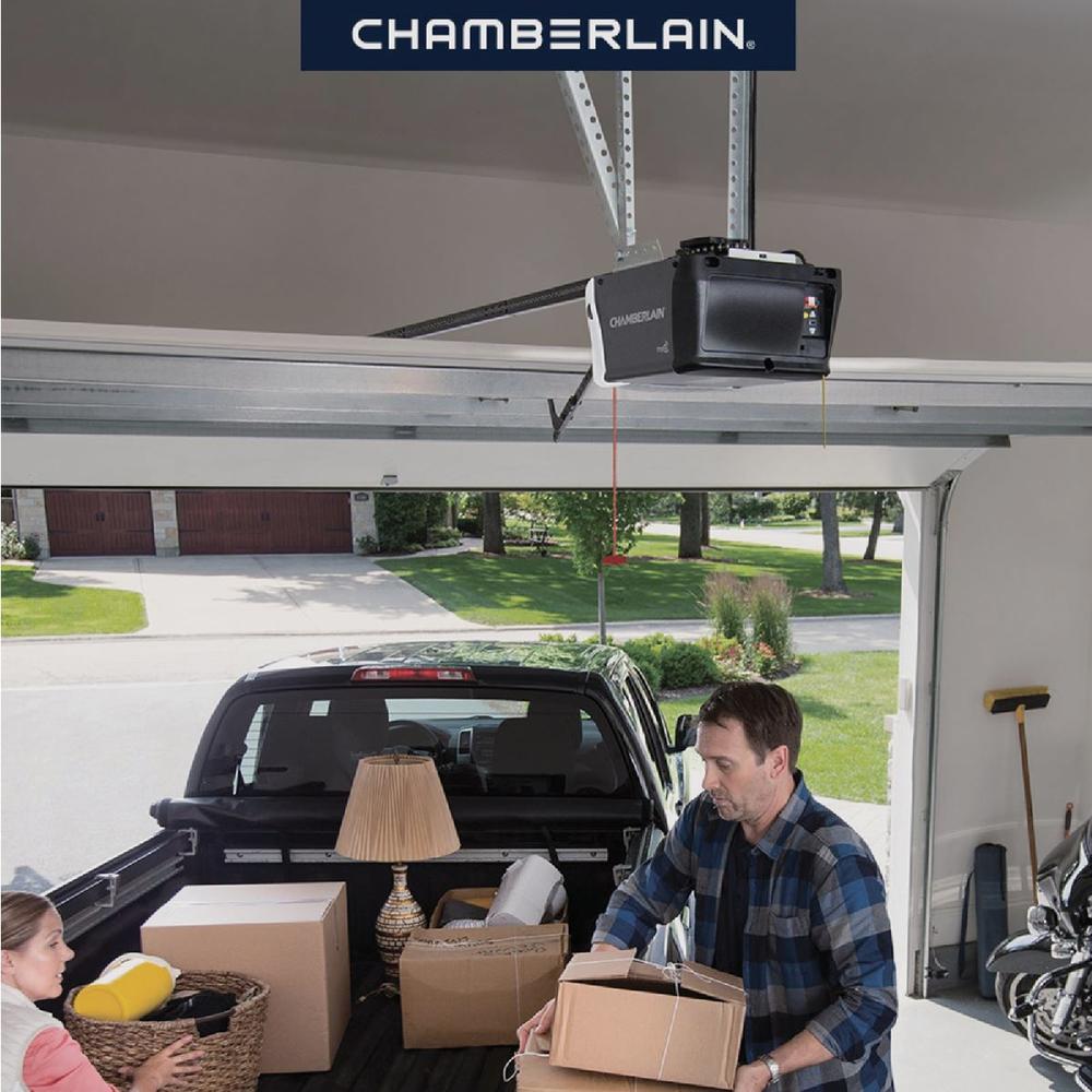 Chamberlain C2405 Chamberlain C2405 1/2 HP Smartphone-Controlled Durable Chain Drive Garage Door Opener with WiFi and MED Liftin