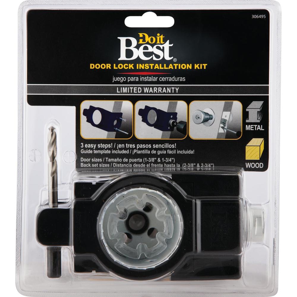 SIM Supply, Inc. 301661DB Do it Best Bi-Metal Door Lock Installation Kit for Metal Doors 301661DB