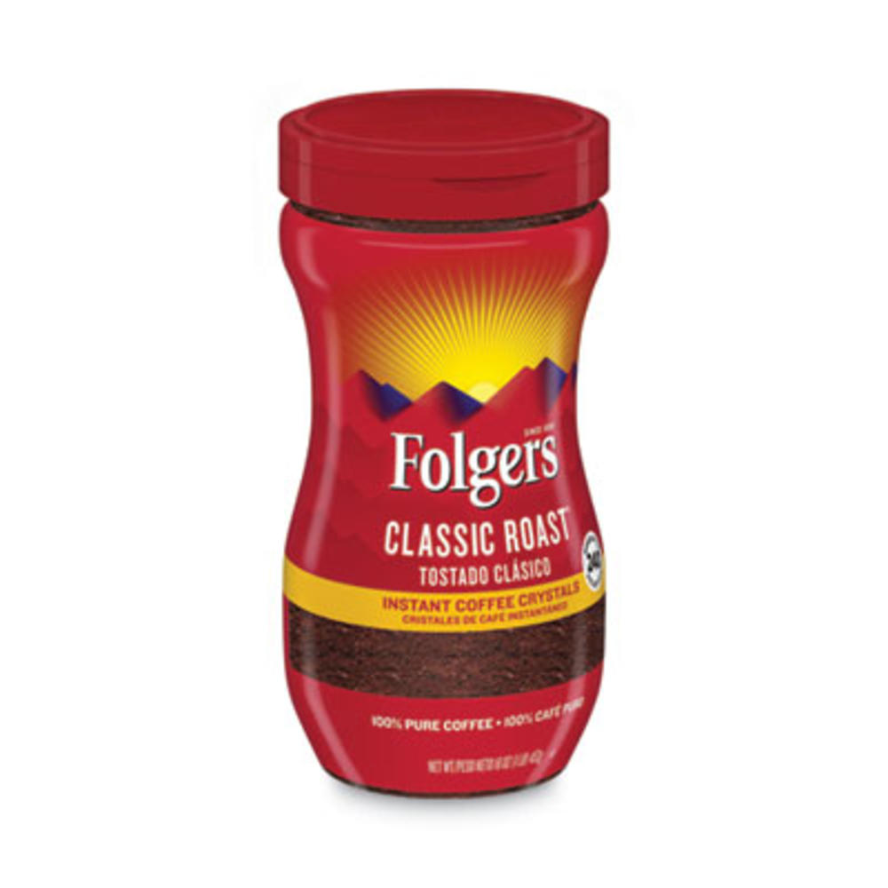 Folgers J.M. SMUCKER CO. 2550006922 Folgers® Instant Coffee Crystals, Classic Roast, 16oz Jar 2550006922