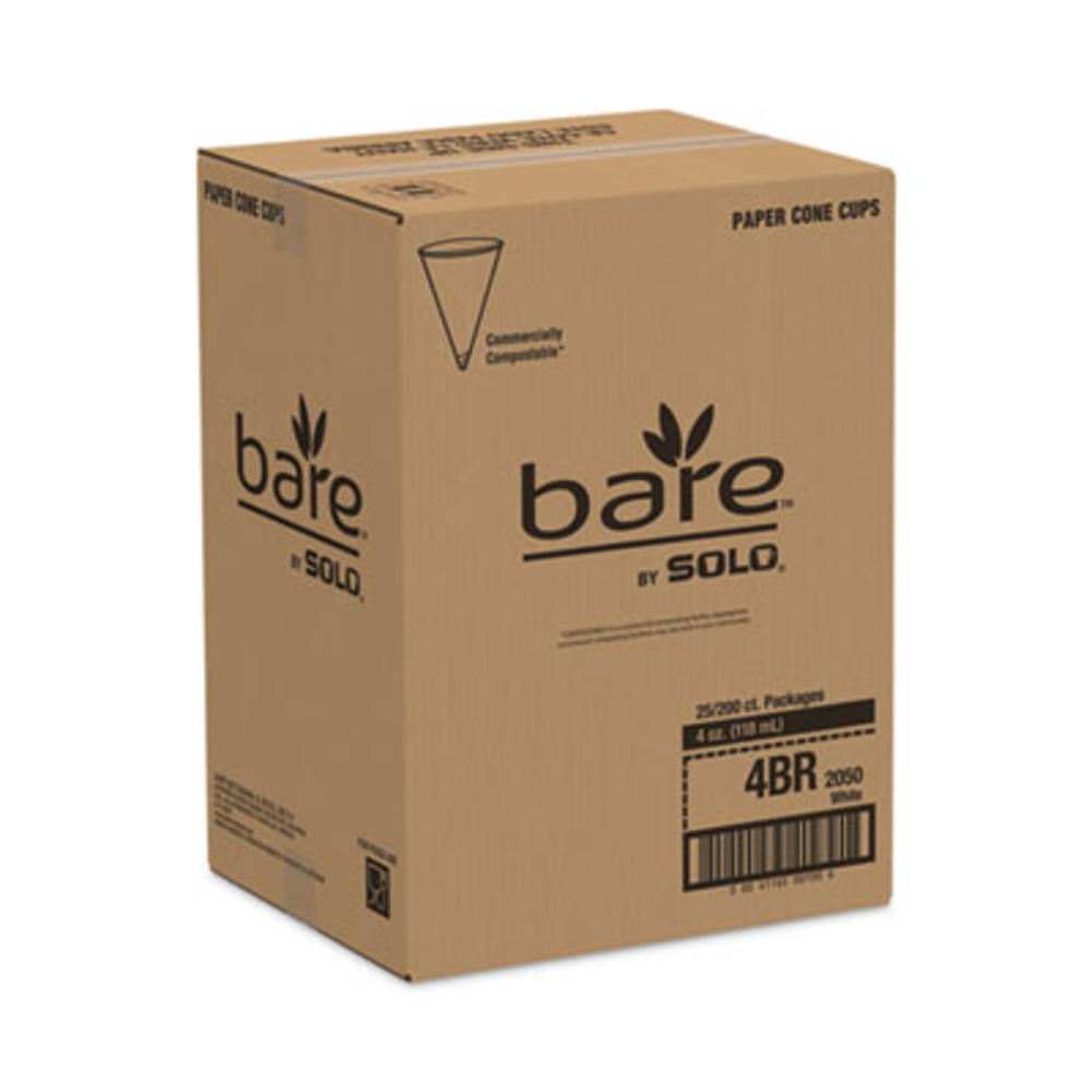 Solo DART 4BR-2050 SOLO® Cone Water Cups, Cold, Paper, 4 Oz, White, 200/pack 4BR-2050