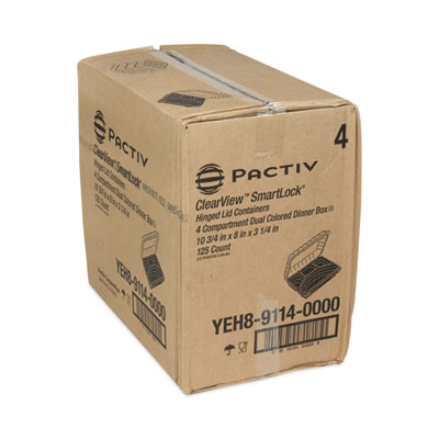 PACTIV EVERGREEN CORPORATION YEH891140000 Pactiv Evergreen CONTAINER,DINNERBOX 4,BK YEH891140000