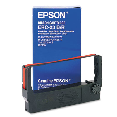 EPSON AMERICA, INC. ERC23BR Epson® Erc23br Ribbon, Black/red ERC23BR