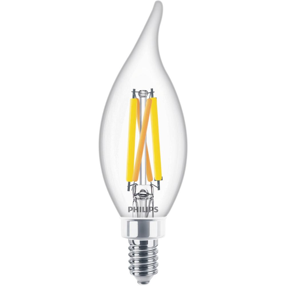 Philips 566687 Philips Ultra Definition 60W Equivalent Soft White BA11 Candelabra LED Decorative Light Bulb (3-Pack) 566687