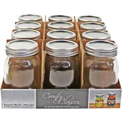 Country Classics CCCJ-116-12PK Country Classics Pint Size Regular Mouth Canning Jar (12-Pack) CCCJ-116-12PK Pack of 2