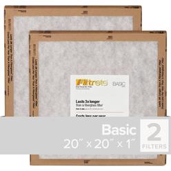 3M FPA02-2PK-24 3M Filtrete 20 In. x 20 In. x 1 In. Basic MPR Flat Panel Furnance Filter, (2-Pack) FPA02-2PK-24 Pack of 24