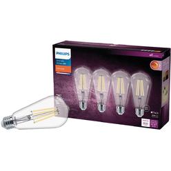 Philips 566364 Philips Warm Glow 75W Equivalent Soft White ST19 Medium Vintage LED Decorative Light Bulb (4-Pack) 566364