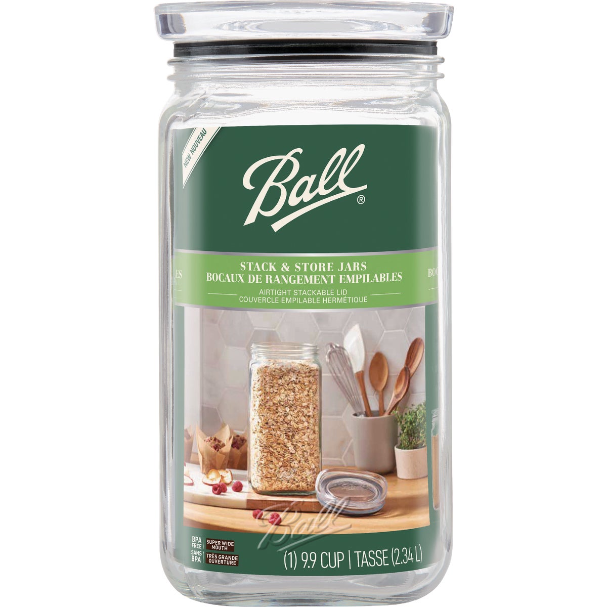 Ball 2133566 Ball 1/2 Gal. Stack & Store Jar 2133566 Pack of 3