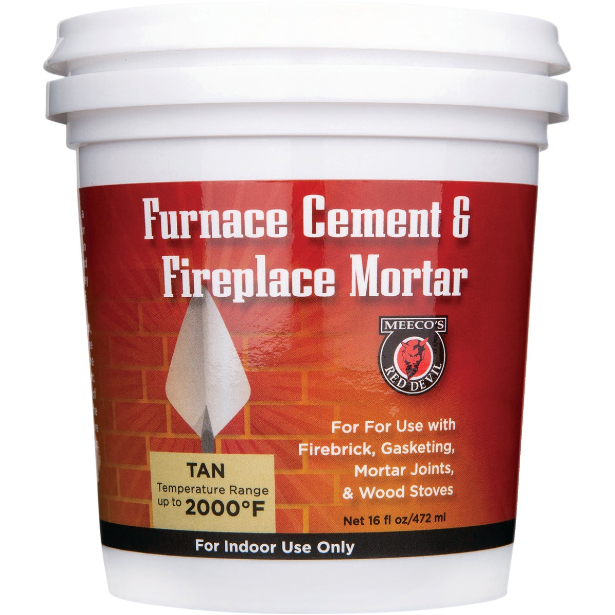 Meeco's Red Devil 1373 Meeco's Red Devil 1 Pt. Tan Furnace Cement & Fireplace Mortar 1373