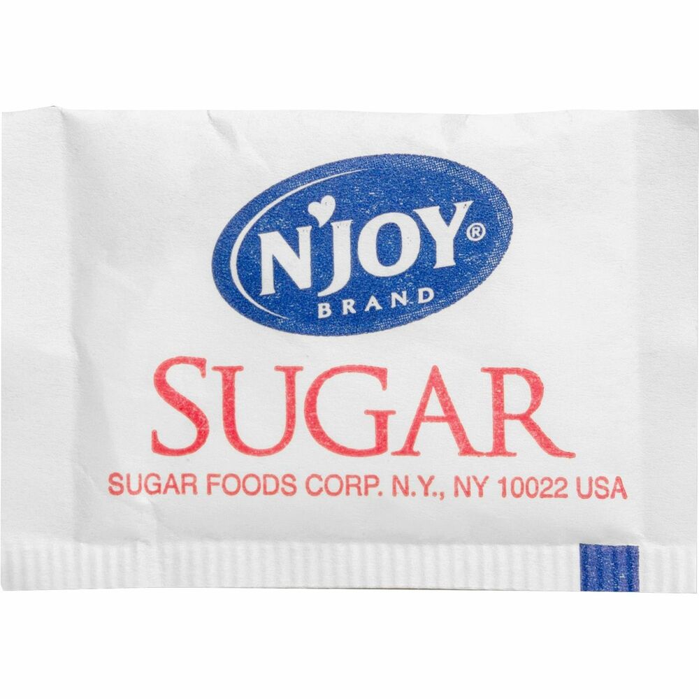 Njoy 72101 Njoy N'Joy Sugar Packets - Packet - 0.099 oz (2.8 g) - Natural Sweetener - 2000/Box