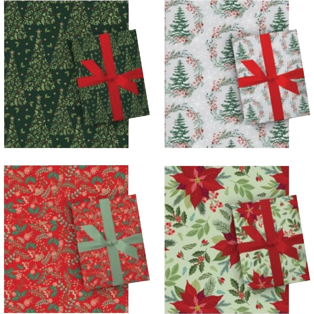 Paper Images CW3530A13 Paper Images Traditional 30 In. Christmas Gift Wrapping Paper CW3530A13 Pack of 48