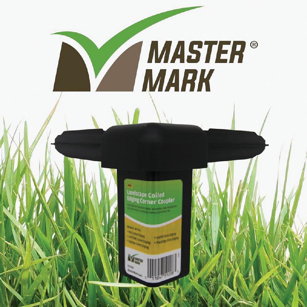 MASTER GARDENER Master Mark 59208 Master Mark Master Gardener 90 Deg. Black Plastic Contractor Lawn Edging Coupler 59208