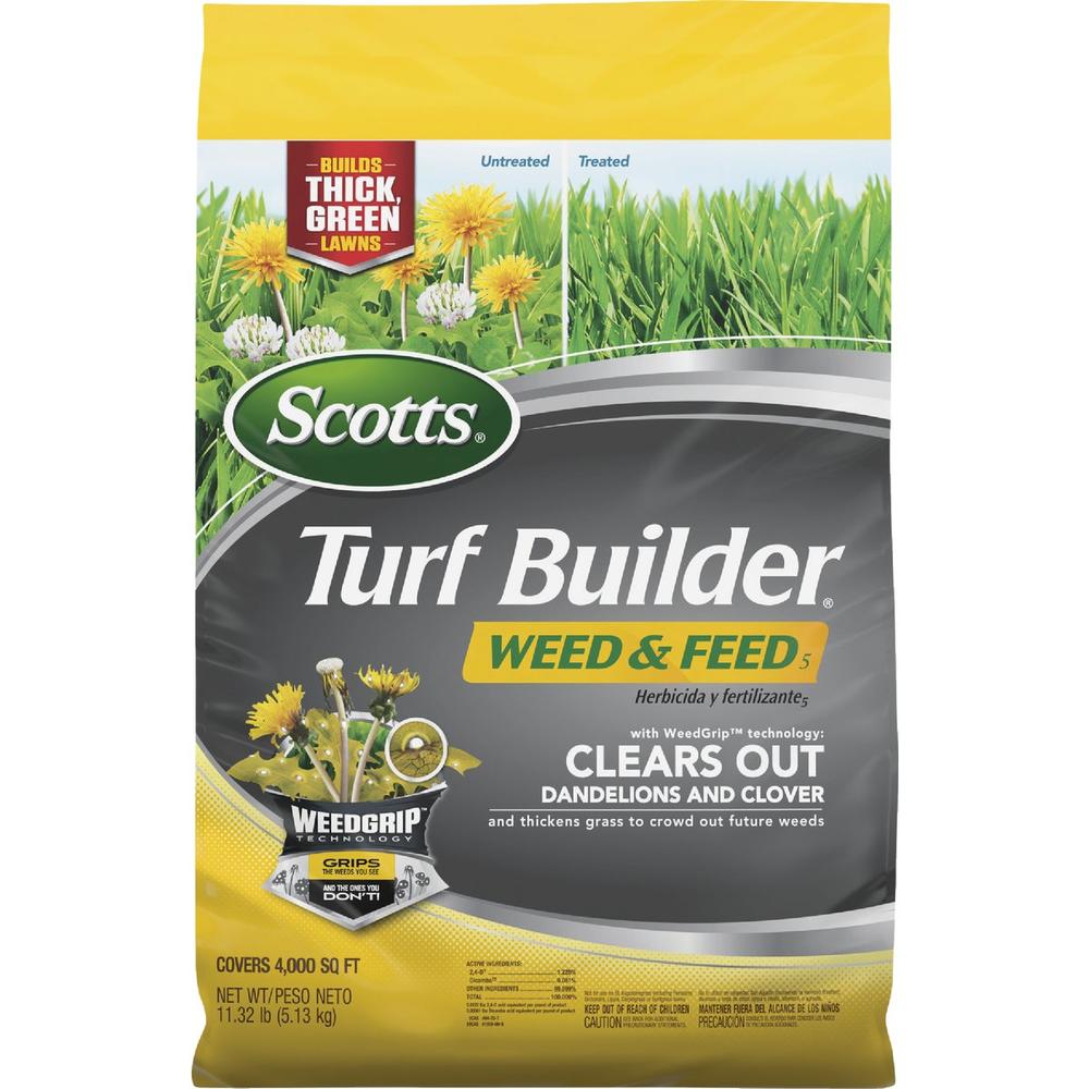 Turf Builder Scotts 25021A Scotts Turf Builder Weed & Feed 11.32 Lb. 4000 Sq. Ft. Weed Killer Plus Lawn Fertilizer 25021A
