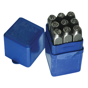 ATD Tools 9601 3/16” Steel Figure Stamp Set, 9 pc. 9601