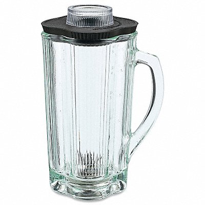 Waring Commercial CAC32 Waring Commercial Blender Container with Lid and Blade: 40 oz Container Capacity, Black/Clear, Glass  CA