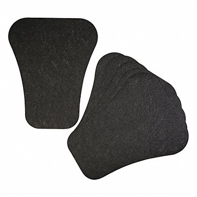 Pig GRP7002-BK Pig Urinal Floor Mat: 1/8 in Mat Thick, 23 1/4 in Lg, 19 in Wd, Black, Unscented, 6 PK  GRP7002-BK