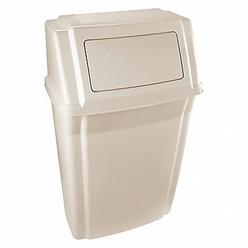Rubbermaid Commercial Products FG782200BEIG Rubbermaid Fire-Resistant Trash Can: Rectangular, Beige, 15 gal Capacity  FG782200BE